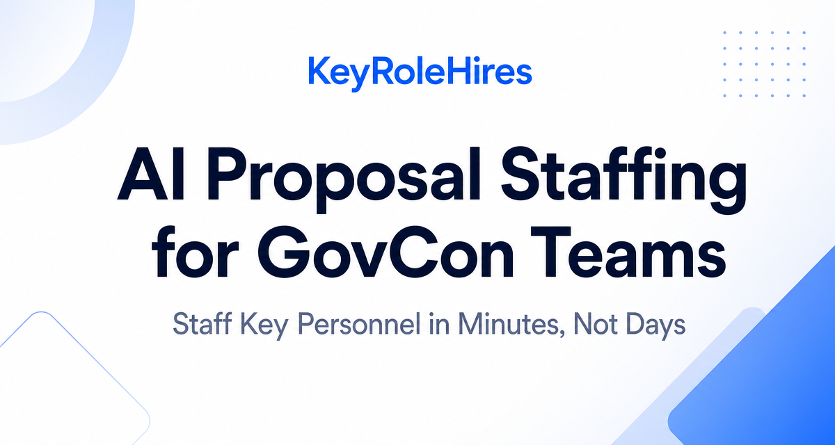 AI Proposal Staffing Software for GovCon